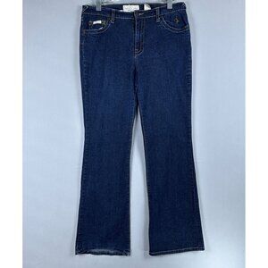Baby Phat Jeans Bootcut Womens Size 16 High Rise Dark Wash Stretch Blue